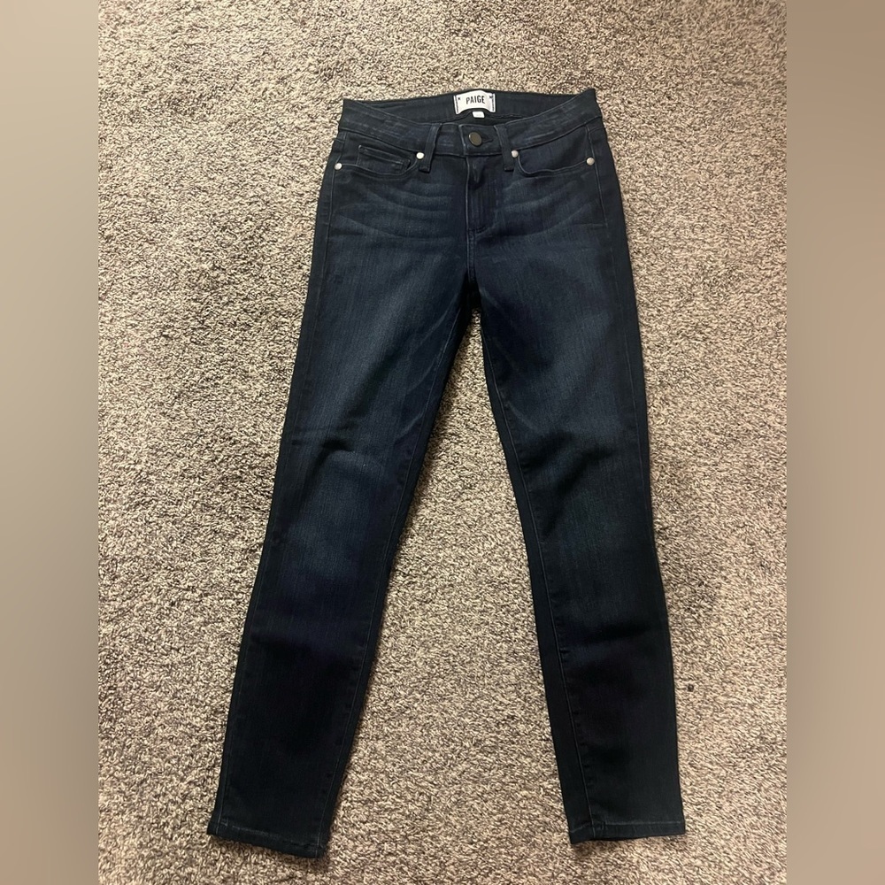 PAIGE Denim Verdugo Crop Skinny Jeans Size 25 - Picture 3 of 14
